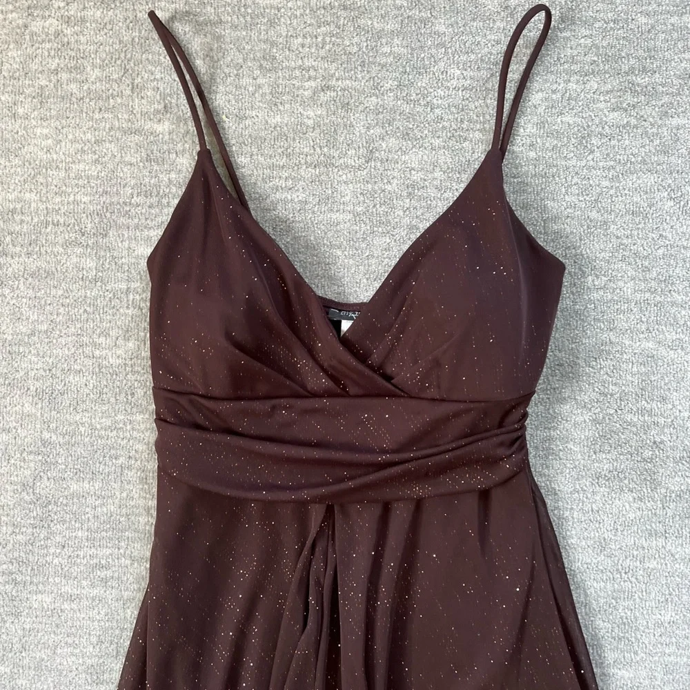 City Triangles 90’s Y2K Sparkly Brown Dress